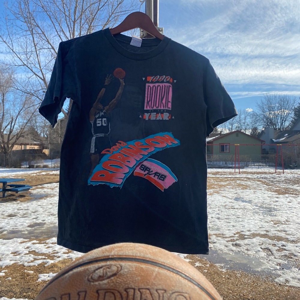 1990 Rookie of the year David Robinson Single Stitch Tee